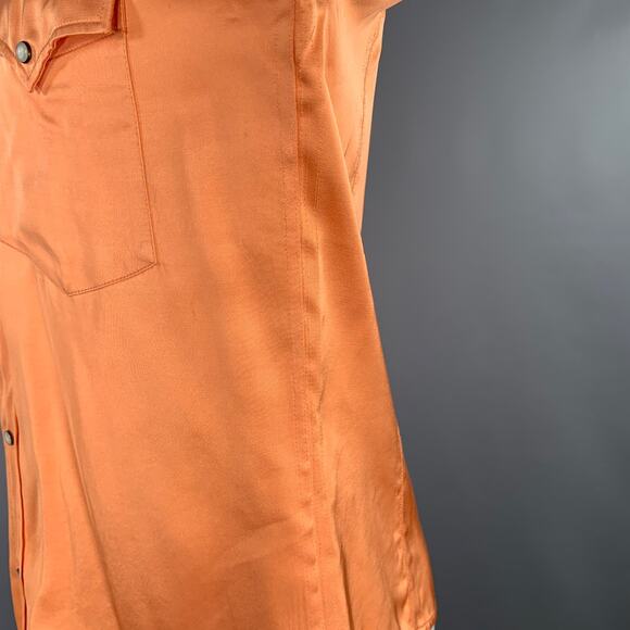 DRIES VAN NOTEN Size 36 Orange Western Long Sleeve Shirt - Picture 7 of 9